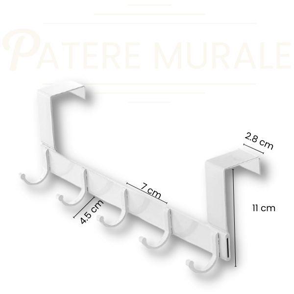 Porte manteau porte blanc