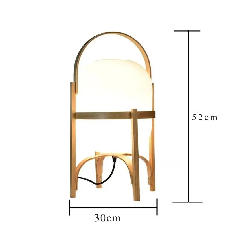 Lampe de chevet en Bois Japonaise
