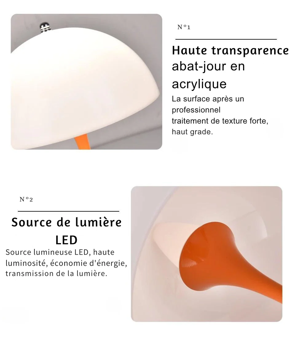 Lampe de chevet Moderne en forme de Champignon