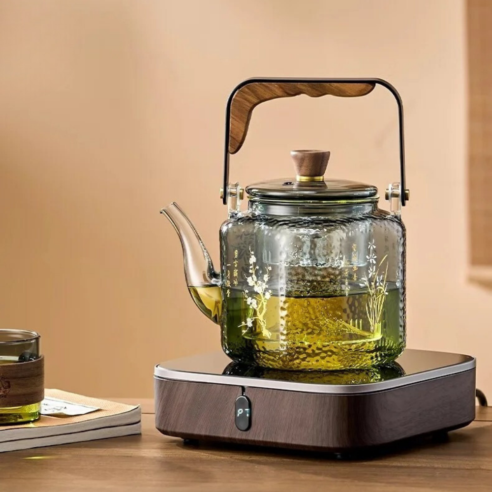 Grande Théière en Verre Vintage (+2 Tasses Offertes)
