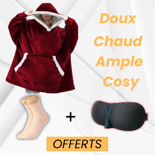 Couverture à Capuche Cosy Premium (Chaussettes + Masque OFFERTS)