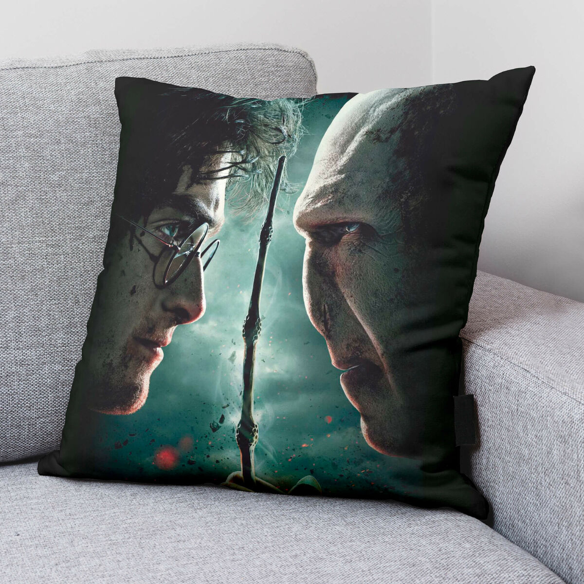 Housse de coussin Harry Potter vs Voldemort Multicouleur 50 x 50 cm