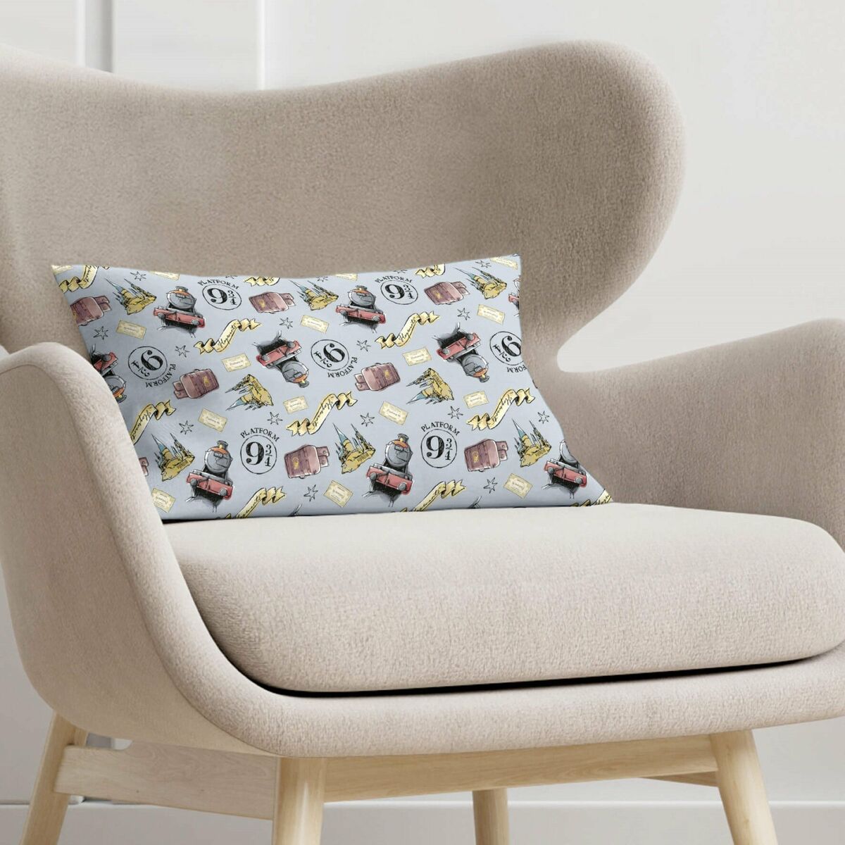 Housse de coussin Harry Potter Hogwarts Express Multicouleur Bleu clair 30 x 50 cm