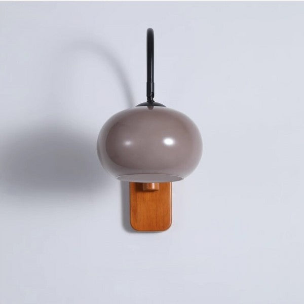 Applique Murale Bauhaus Persimmon - Design en Verre Kaki avec Fonction Pivotante