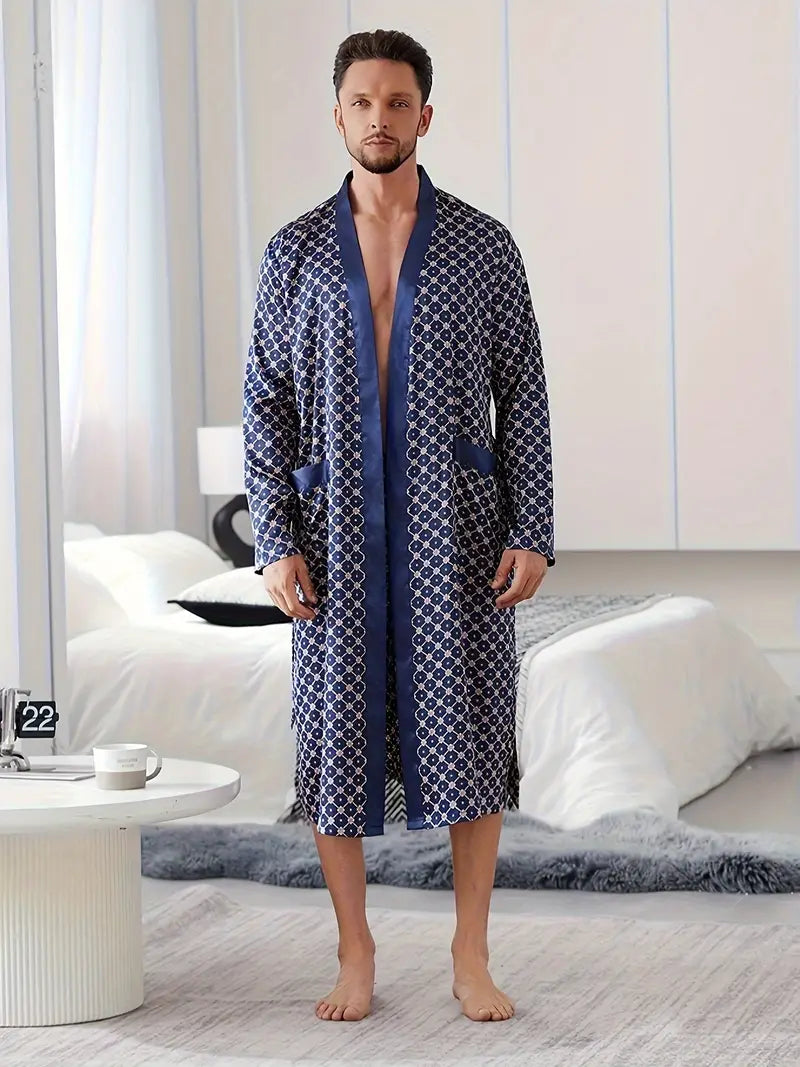 Peignoir Luxueux Bleu Doux de Qualité