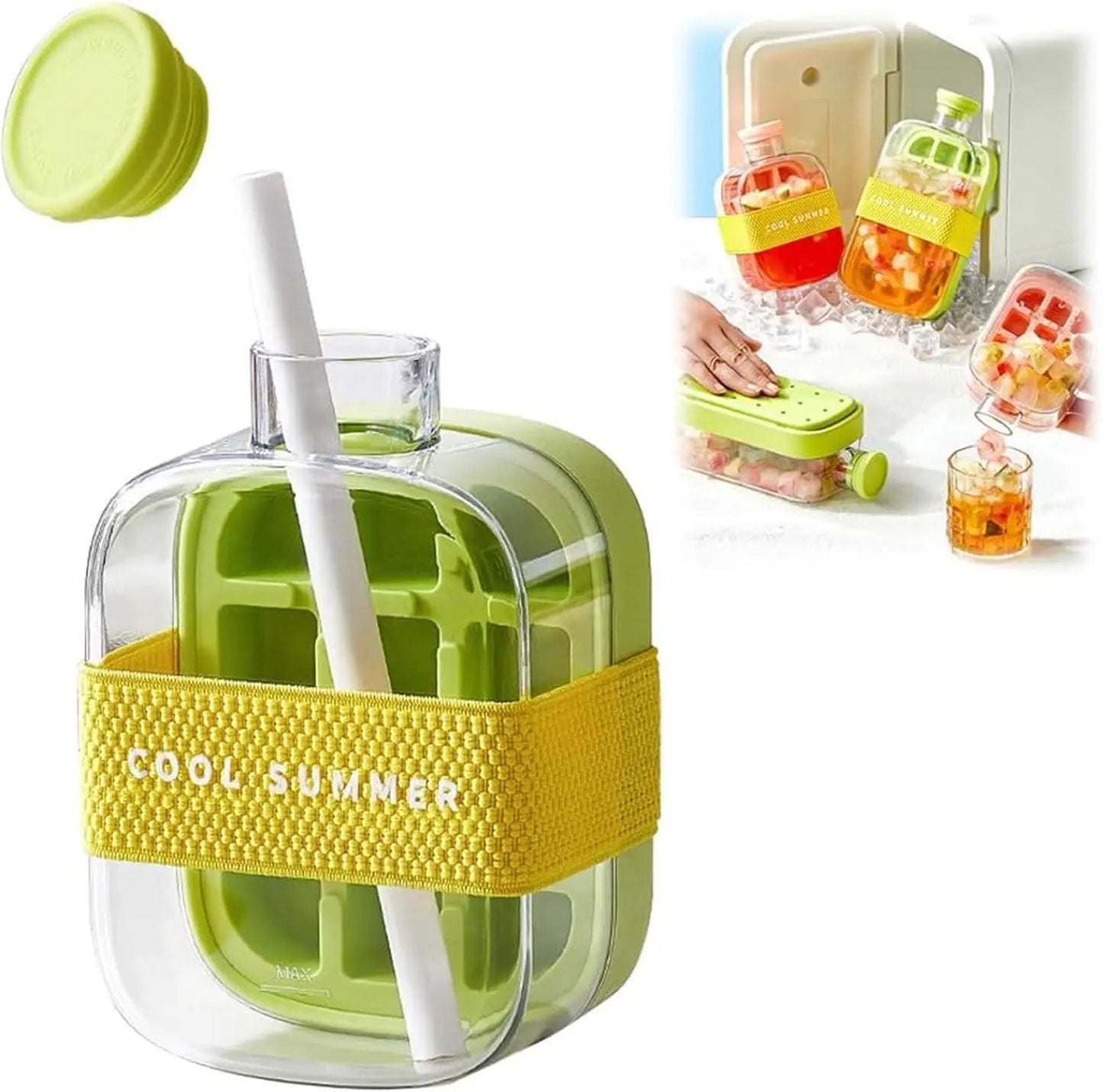 Bac À Glaçons Bouteille d'Eau 800ml (Vert)