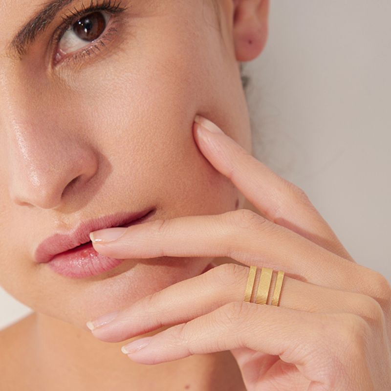 Bague Acier Inoxydable Nymphea