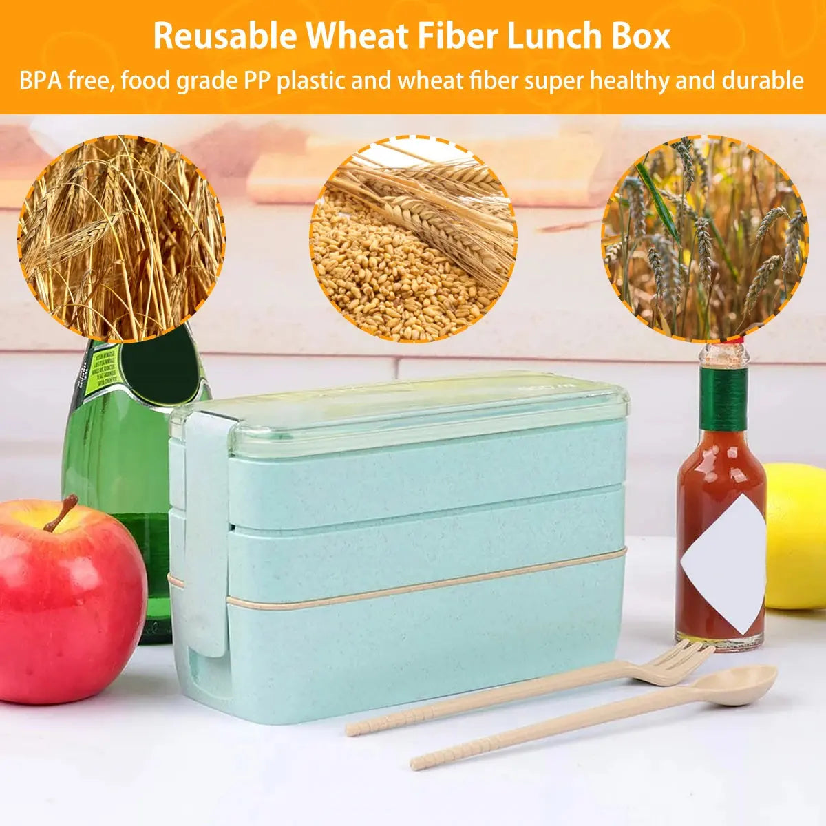 Bento Box Lunch 900ml (Vert)