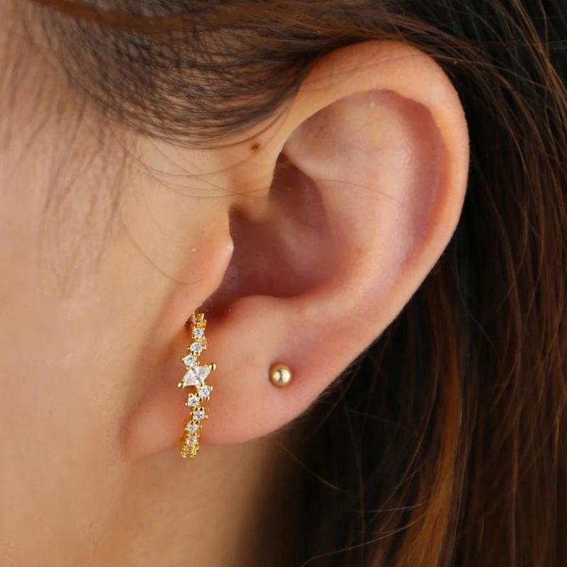 Boucle d Oreille Acier inoxydable Agatha