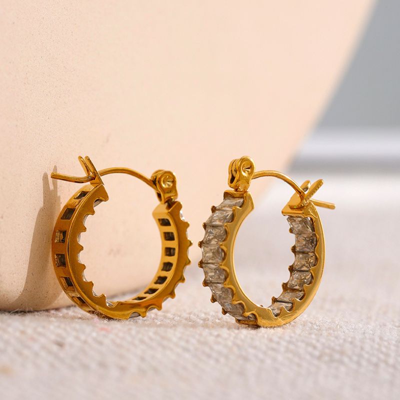 Boucle d Oreille Acier Inoxydable Mathilde