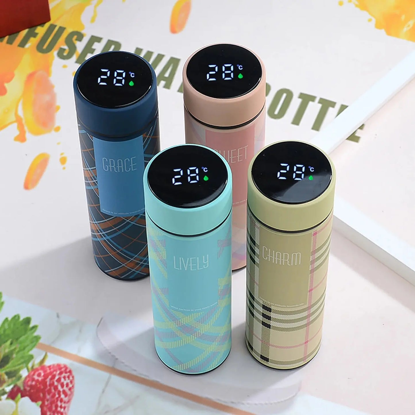 Bouteille Isotherme Intelligente Rose