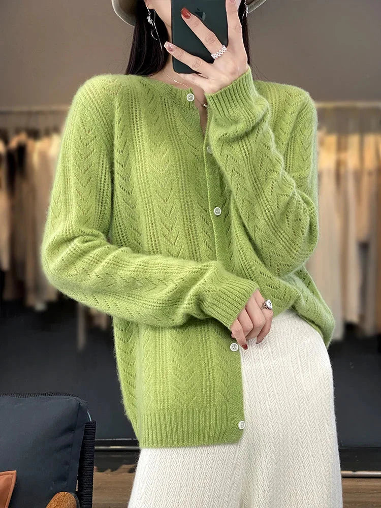 Cardigan en laine femme-Old Money