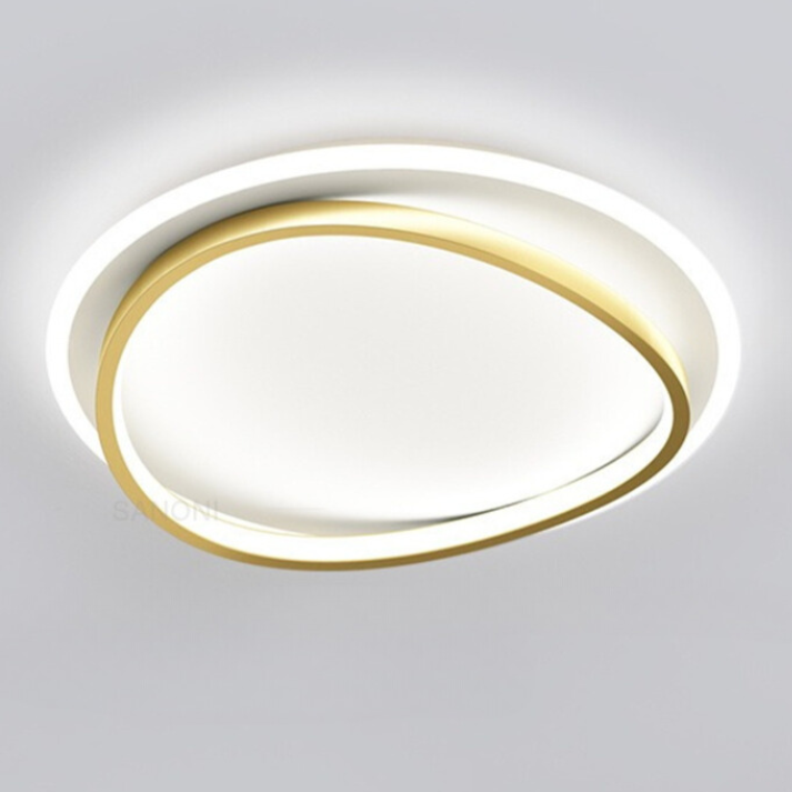 Plafonnier Moderne Noir et Or - Éclairage LED Élégant et Fonctionnel
