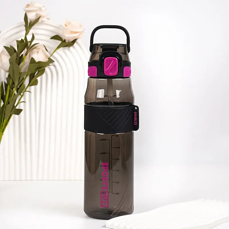 Gourde Sportive Noir 1 Litre (Graduée)