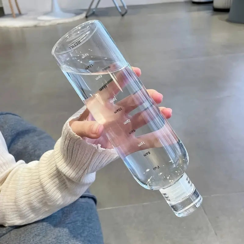 Gourde graduée heure 500ml (Noire)