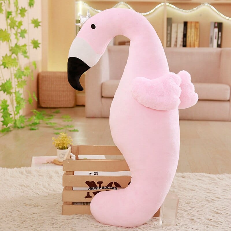 Grande Peluche Flamant Rose Corail