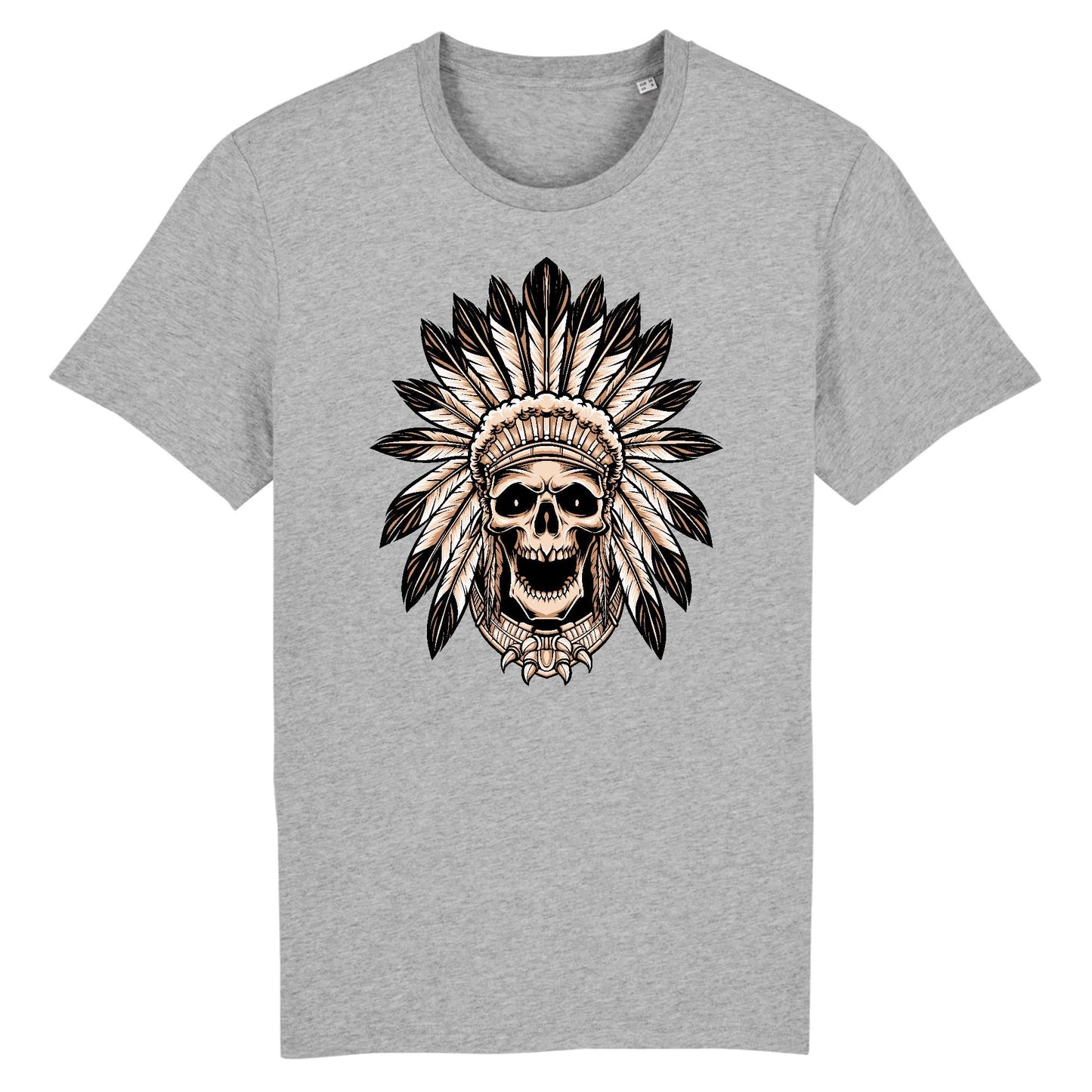 T shirt tête de mort indienne