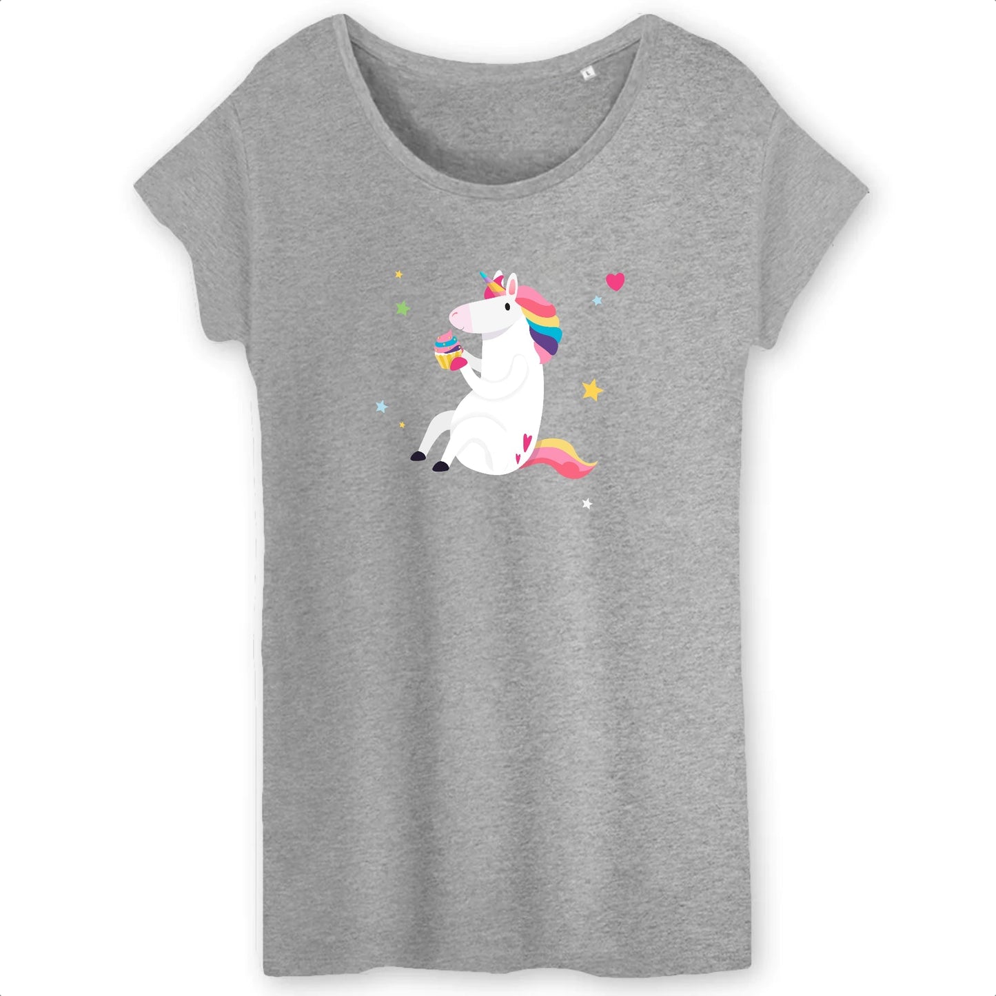 T shirt Femme Licorne avec cupcake