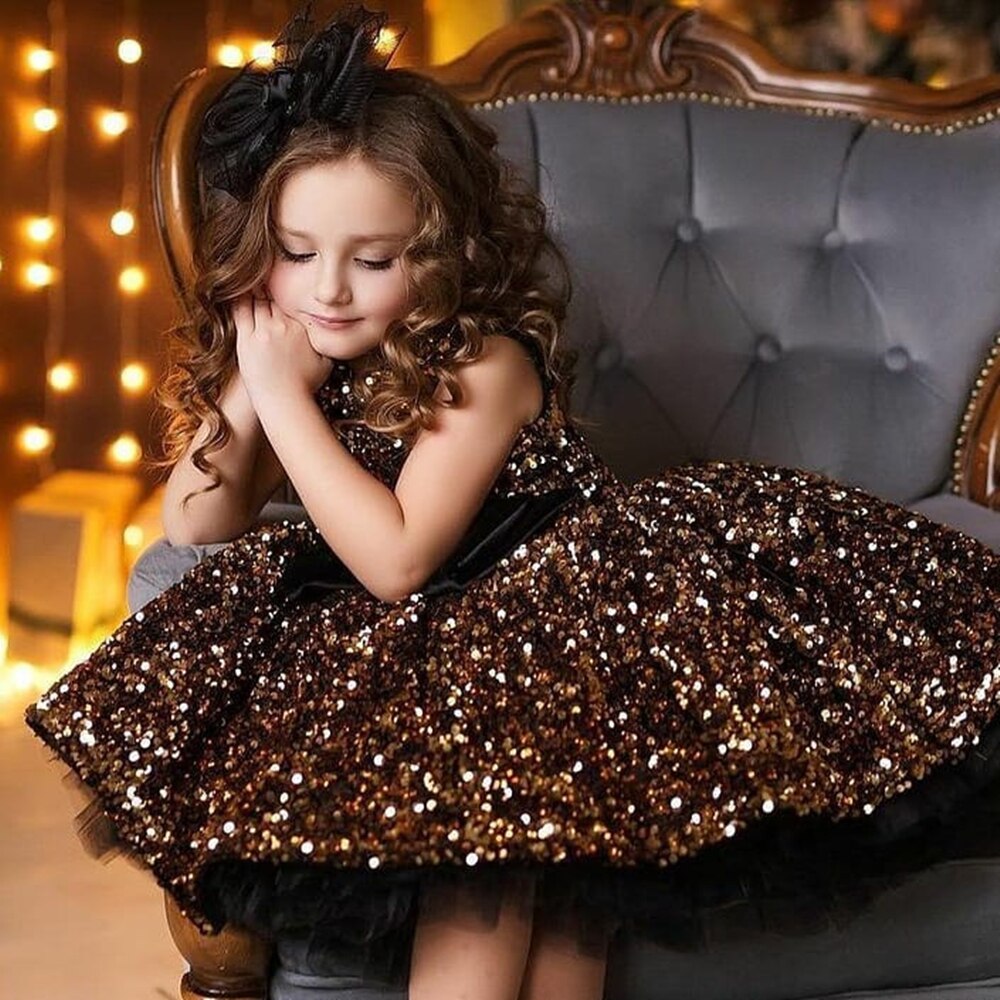 Robe Princesse Cérémonie Dorée