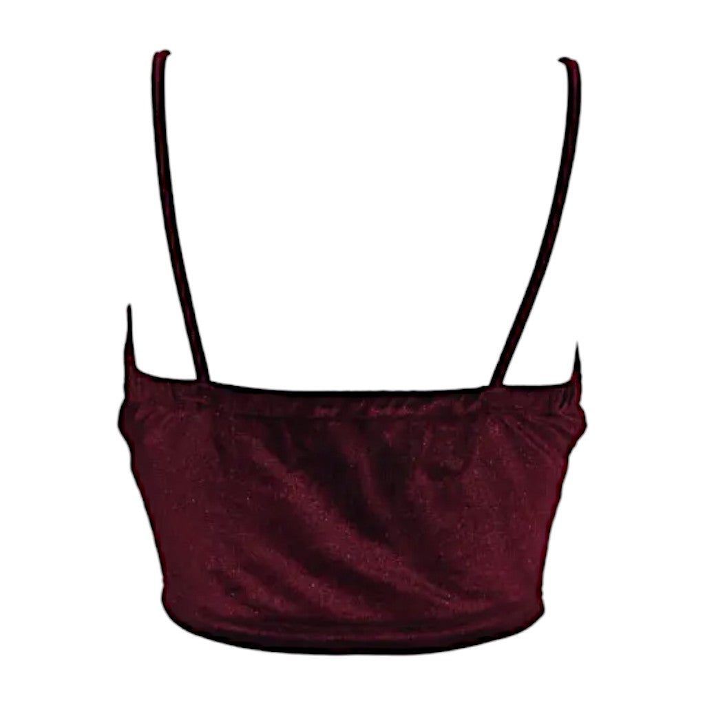 Dark red crop top