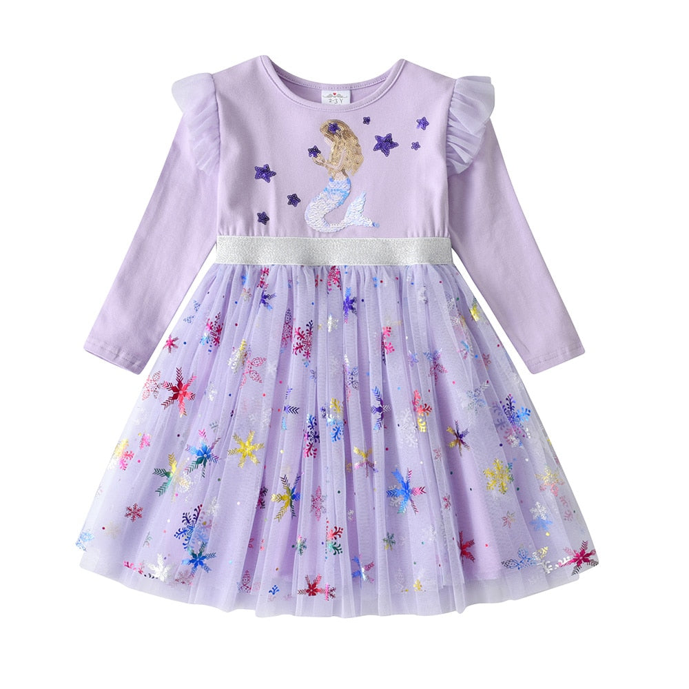 Robe Princesse Fille Violette