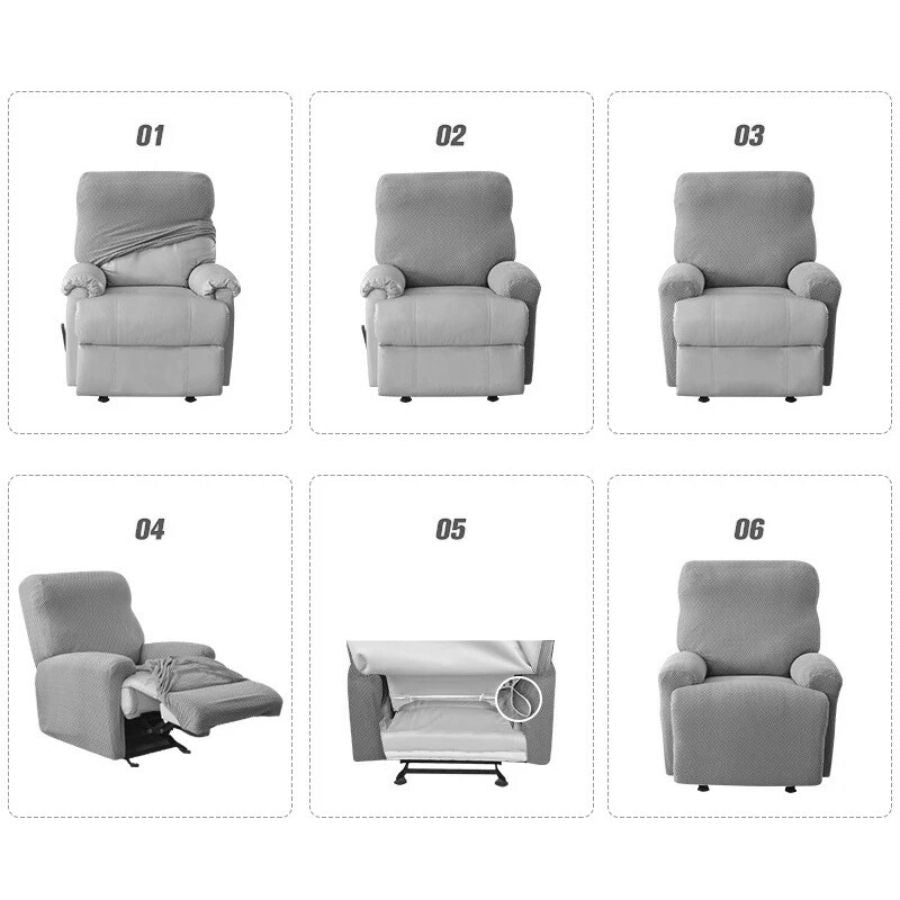 Housse de Fauteuil avec Motifs à Brique en Polyester