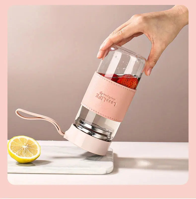 Bouteille en Verre de Style Japonais avec Infuseur à Thé LessLIFE