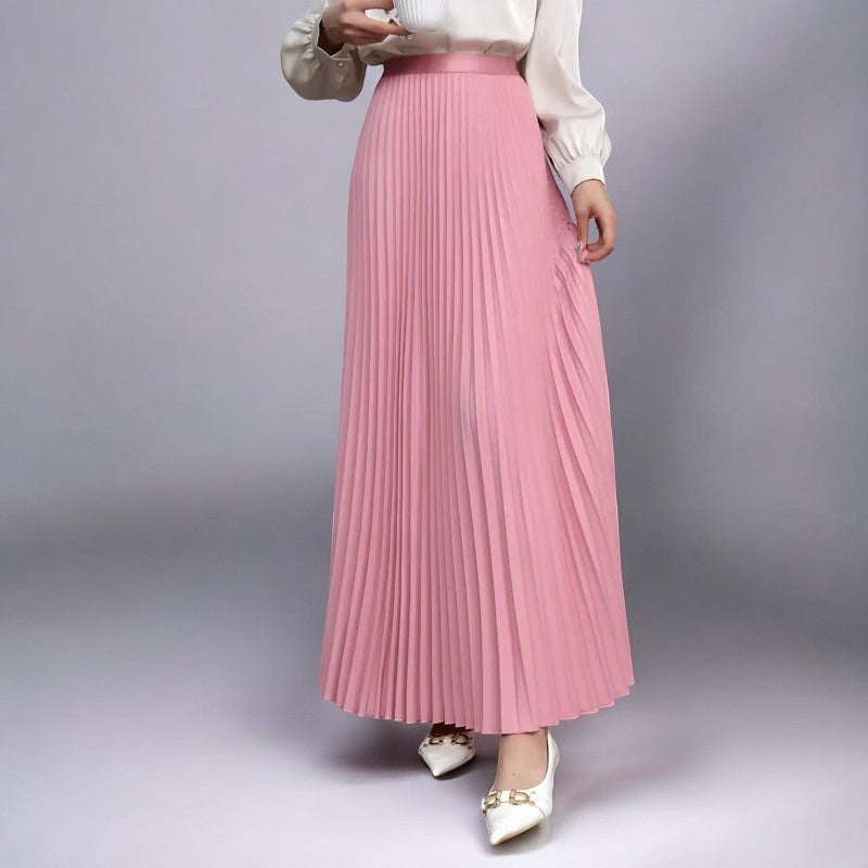 Jupe plissée courte rose