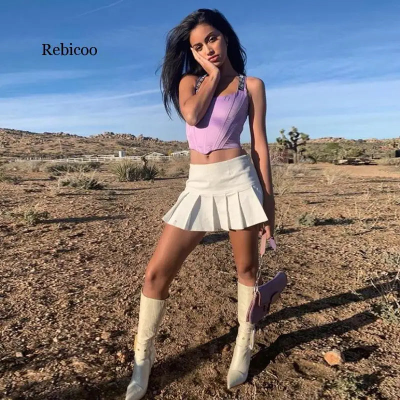 Jupe short plissée