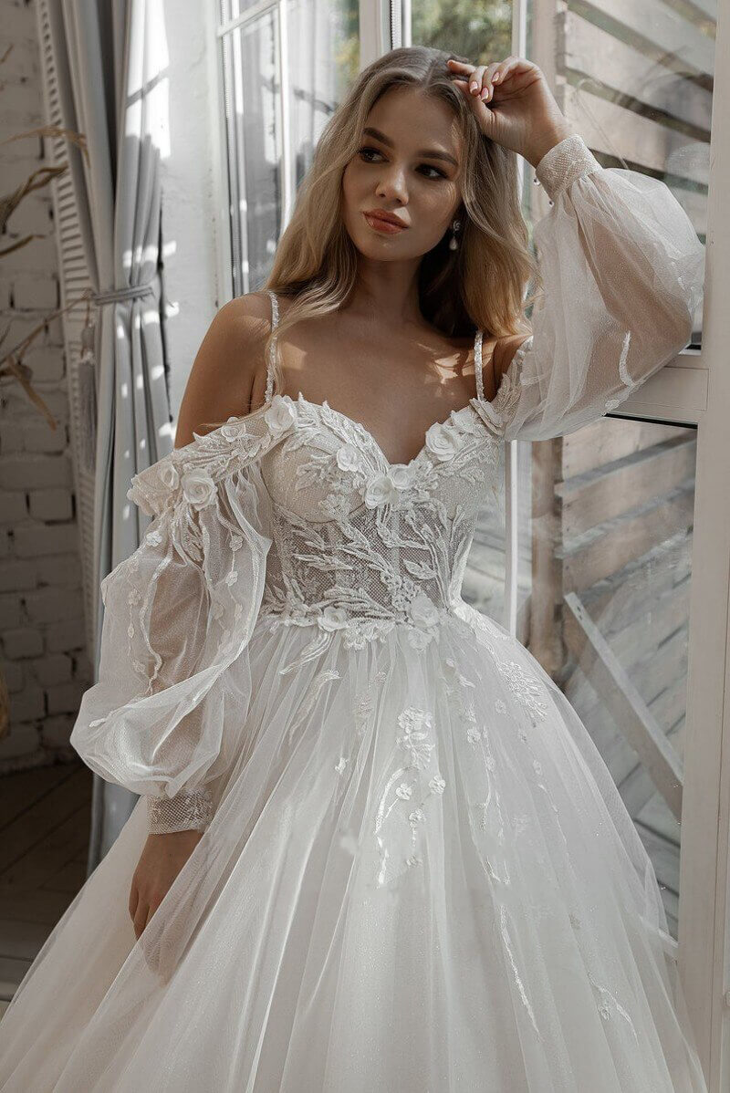 Longue Robe de Mariée Princesse