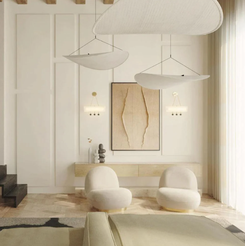 Lustre Suspendu ZenLume – Design Japandi & Ambiance Apaisante