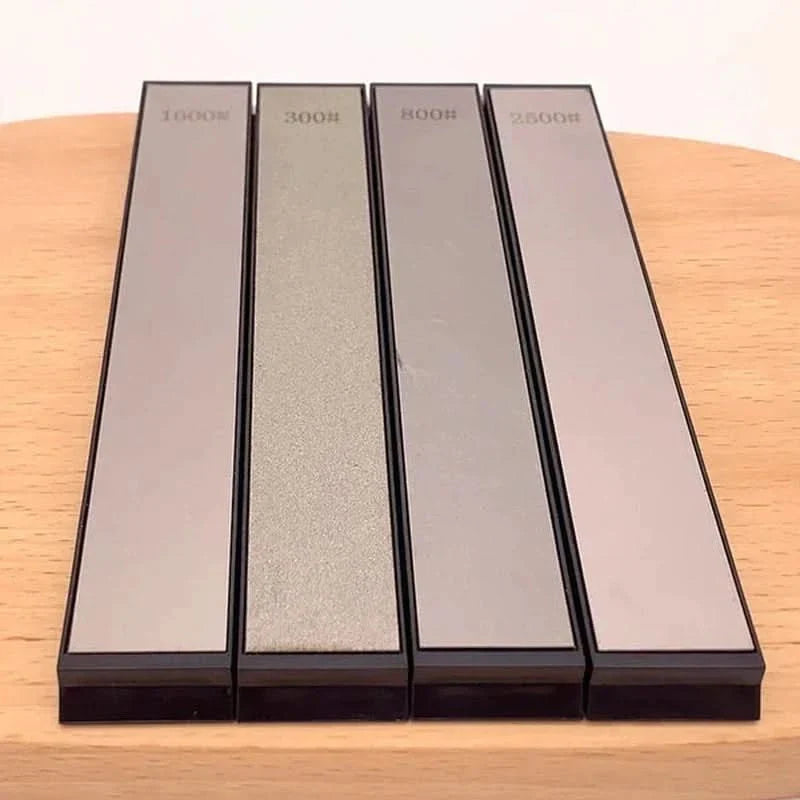 Lots 4 Pierre à aiguiser diamantée pour couteaux de cuisine 300# 800# 1600# 2500#