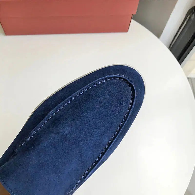 Mocassin bleu marine femme luxe