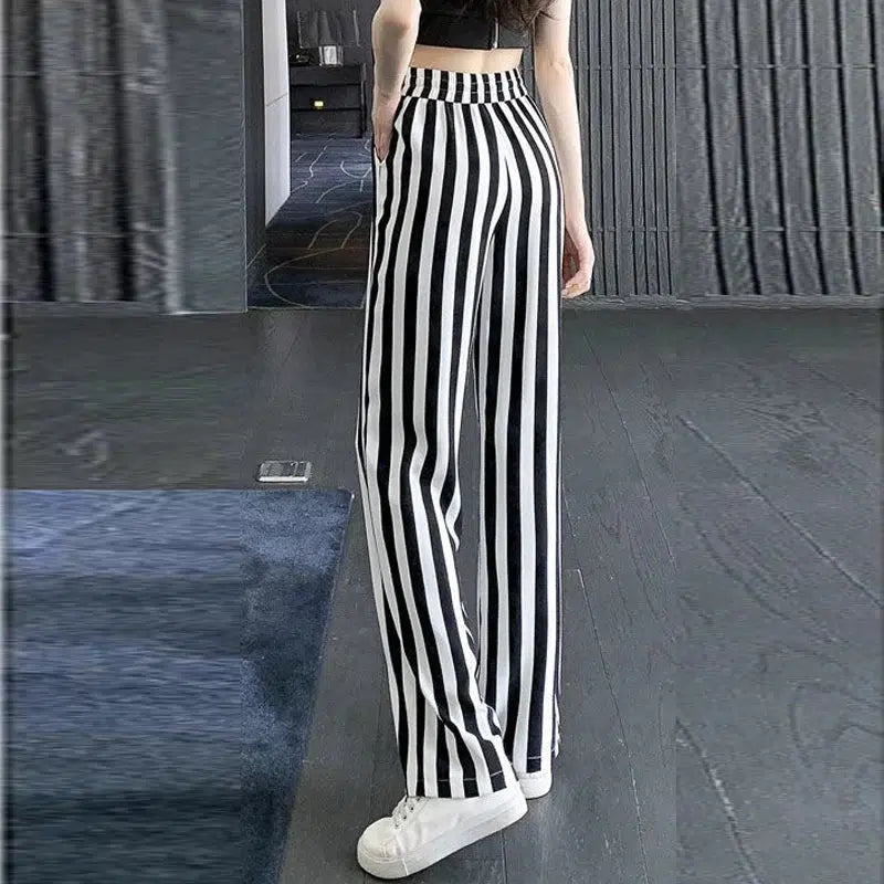 Pantalon a rayure noir