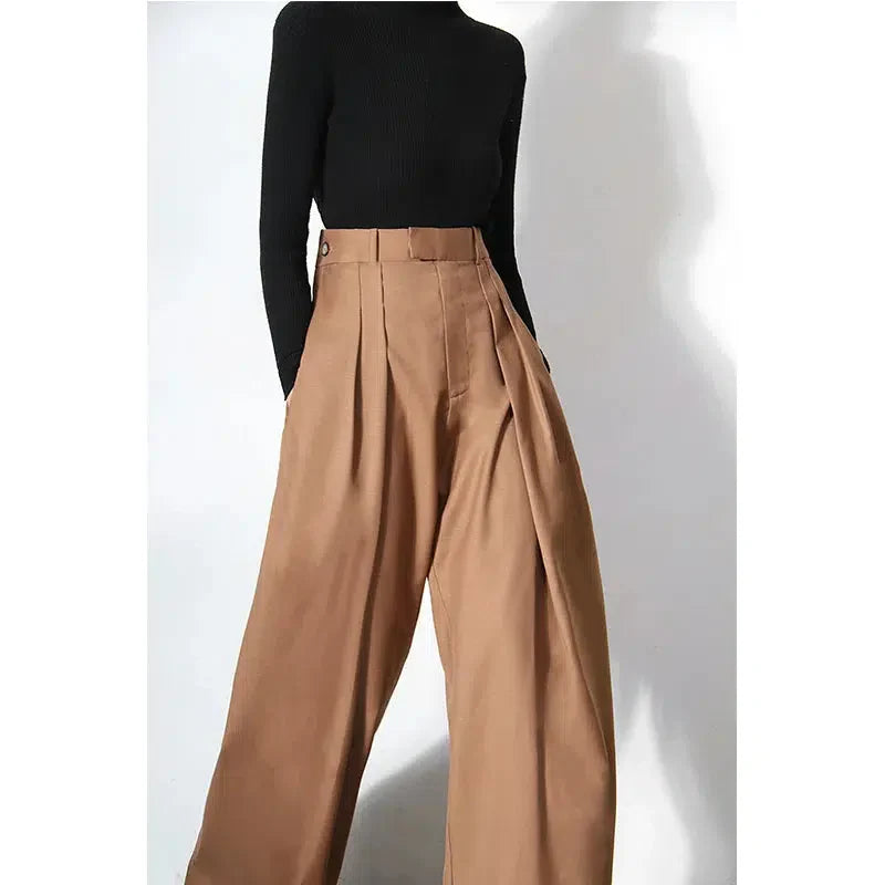 Pantalon palazzo camel