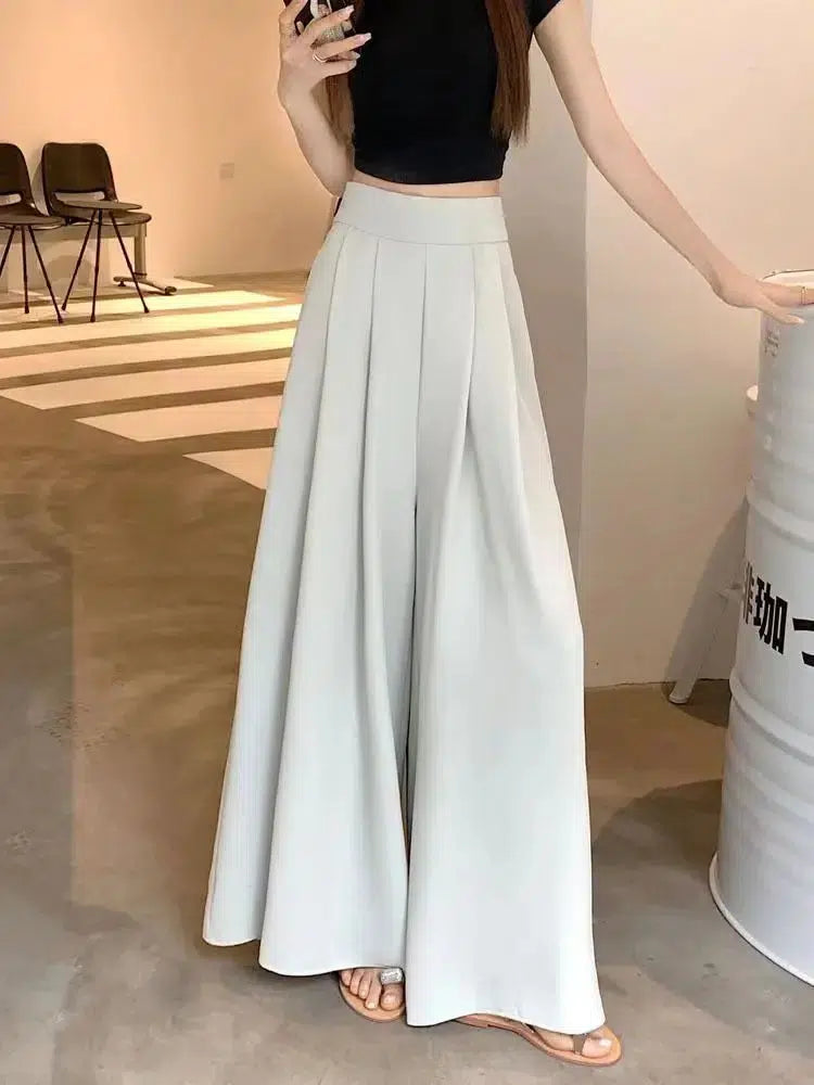 Pantalon plissé femme