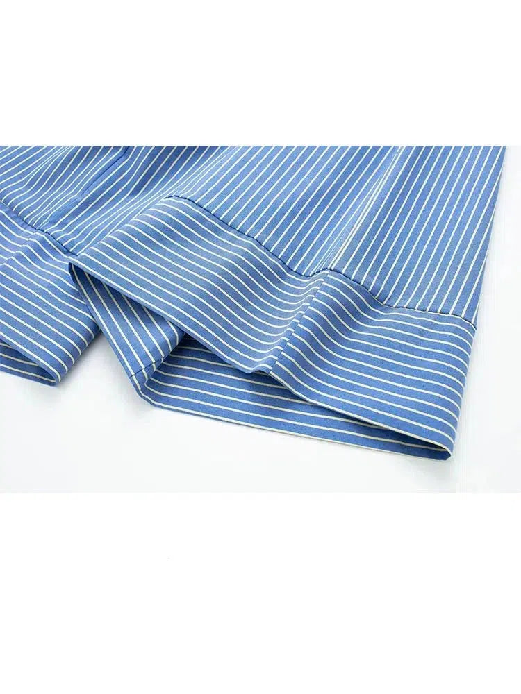 Pantalon rayure bleu blanc