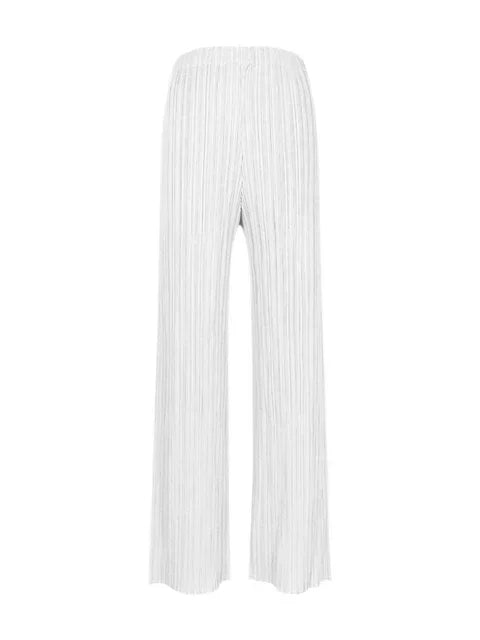 Pantalon plissé femme blanc