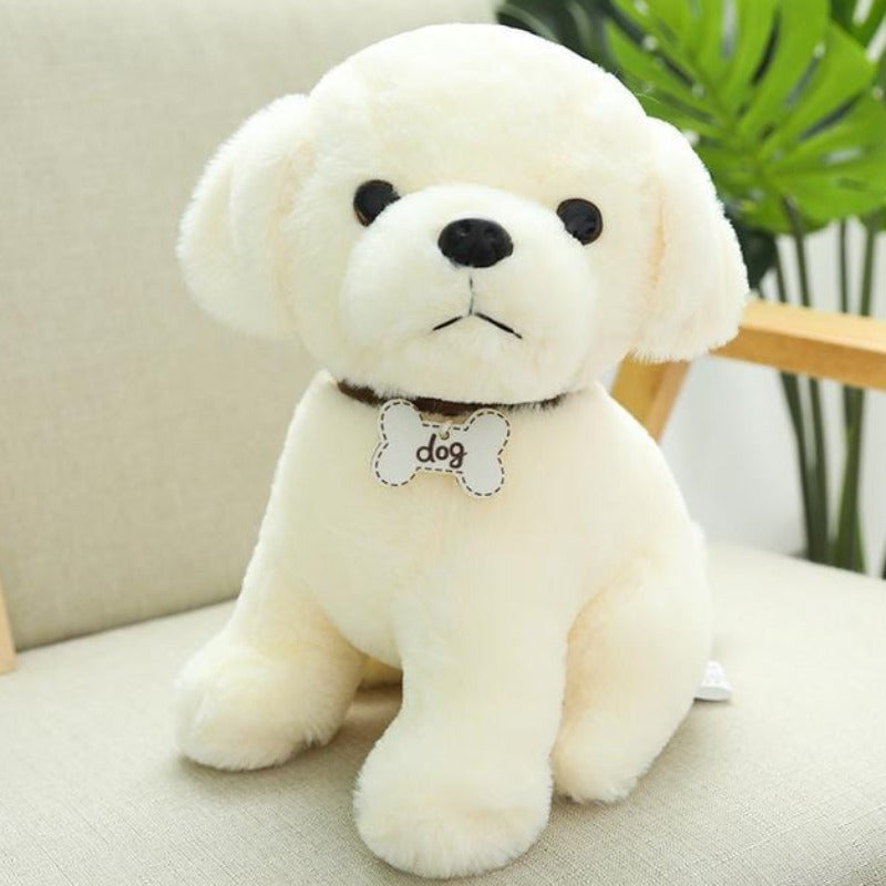 Peluche Chien Blanc Toto