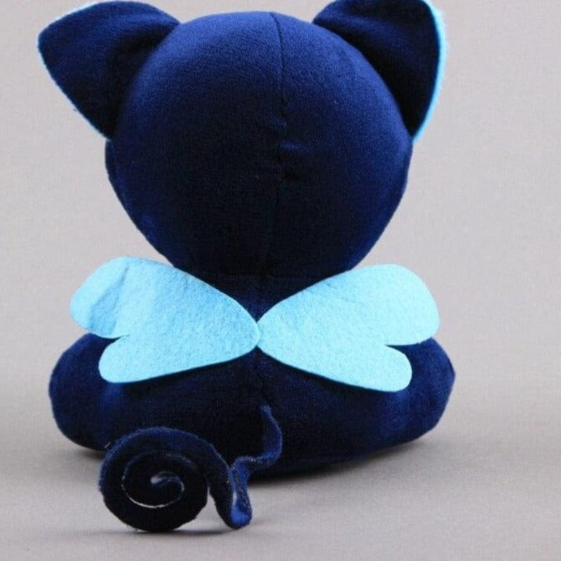 Peluche Chat Bleu Plume