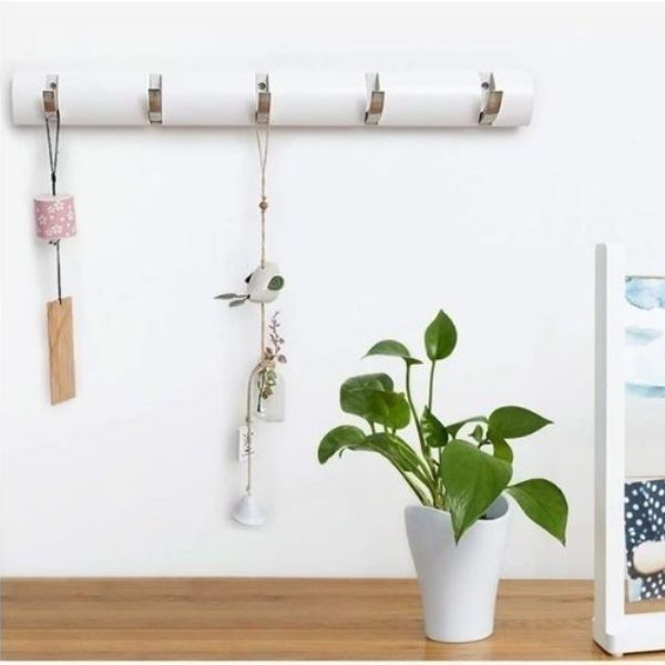 Porte manteau bois blanc