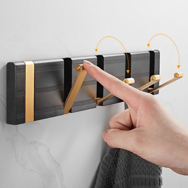 Porte cintre mural rabattable