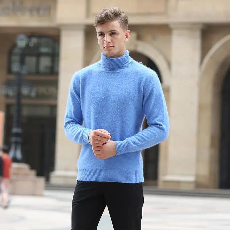 Pull cachemire bleu-Old Money