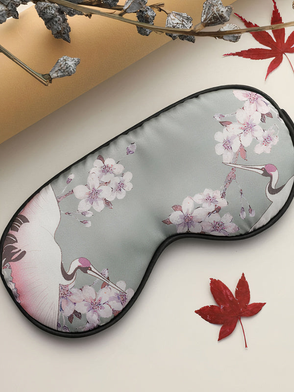 Masque de Sommeil imprimé "Grue Orientale"