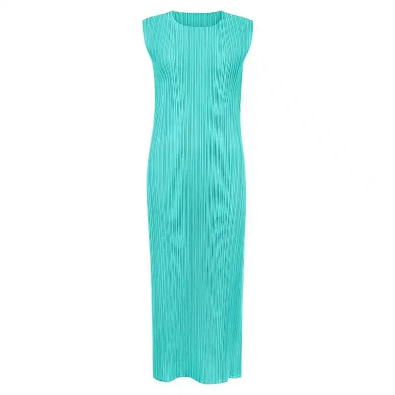 Robe plissée bleu ciel