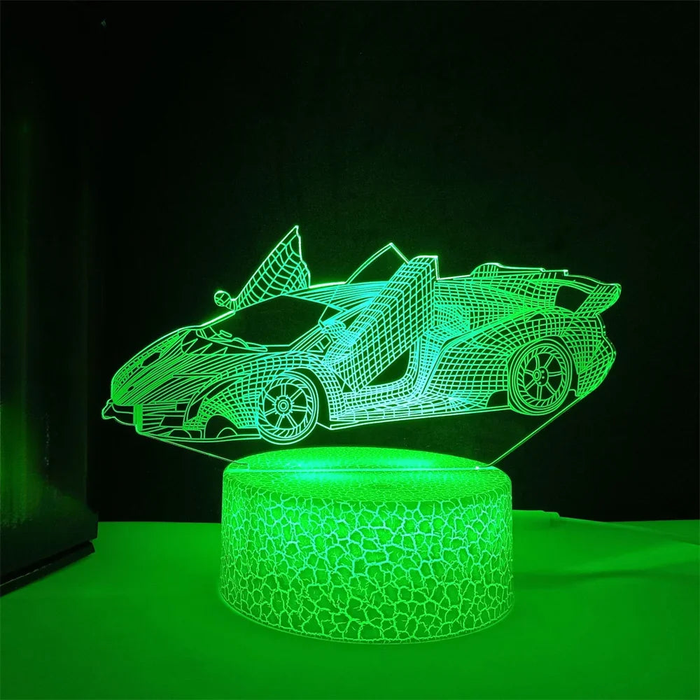 Lampe de chevet 3D Voiture de luxe