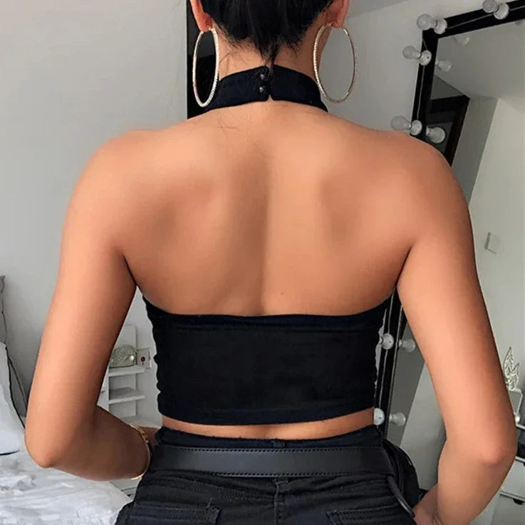 Choker crop top