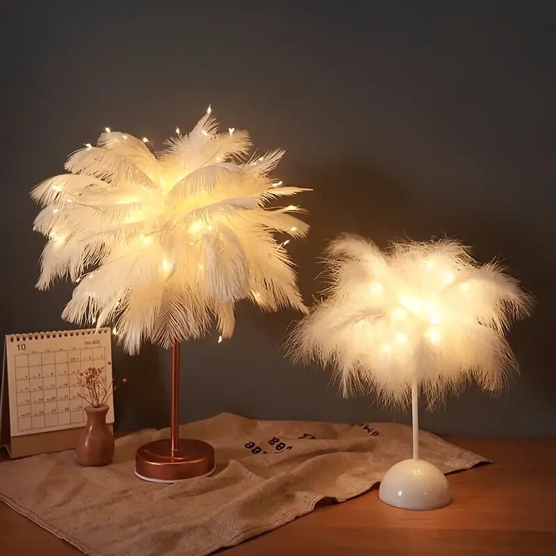 Lampe de chevet LED Plume