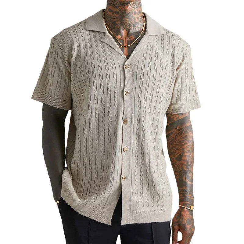 Brown ribbed shirt