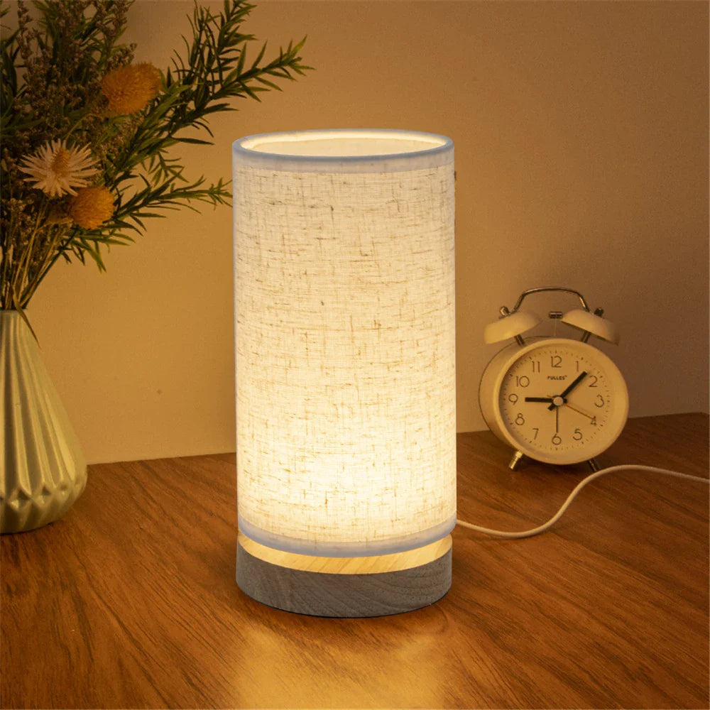 Lampe de Chevet Moderne Bois Massif LED